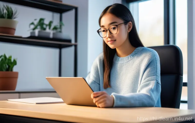 e Learning 트렌드 - **AI Personal Tutor in a Cozy Study Nook**
"A young adult student (approximately 19 years old, g...